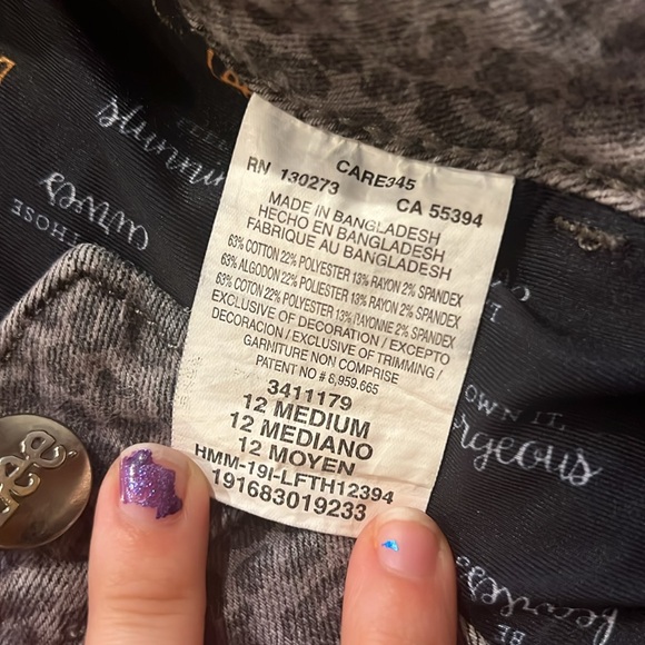 Leopard Print Straight Leg Lee Jeans - Picture 3 of 6